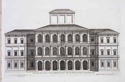 Palazzo Barberini sul Quirinale, terminato nel 1630, da 